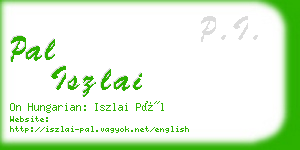 pal iszlai business card